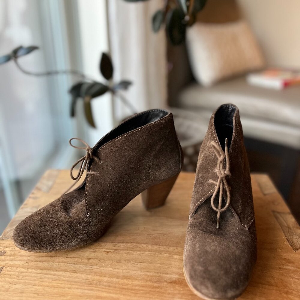 Madewell Booties Tobacco Suede